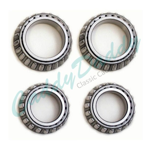 1961 1962 1963 1964 1965 1966 1967 1968 Cadillac Disc Brake Inner and Outer Front Wheel Bearings Set (4 Pieces) REPRODUCTION Free Shipping In The USA