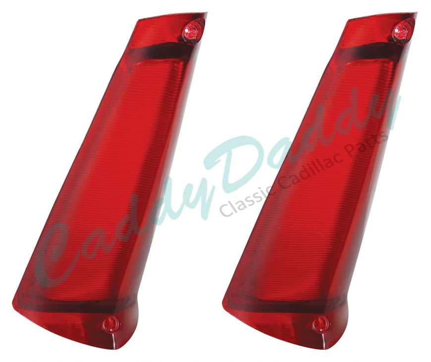 1962 Cadillac (See Details) Tail Light Fin Lens 1 Pair REPRODUCTION Free Shipping In The USA