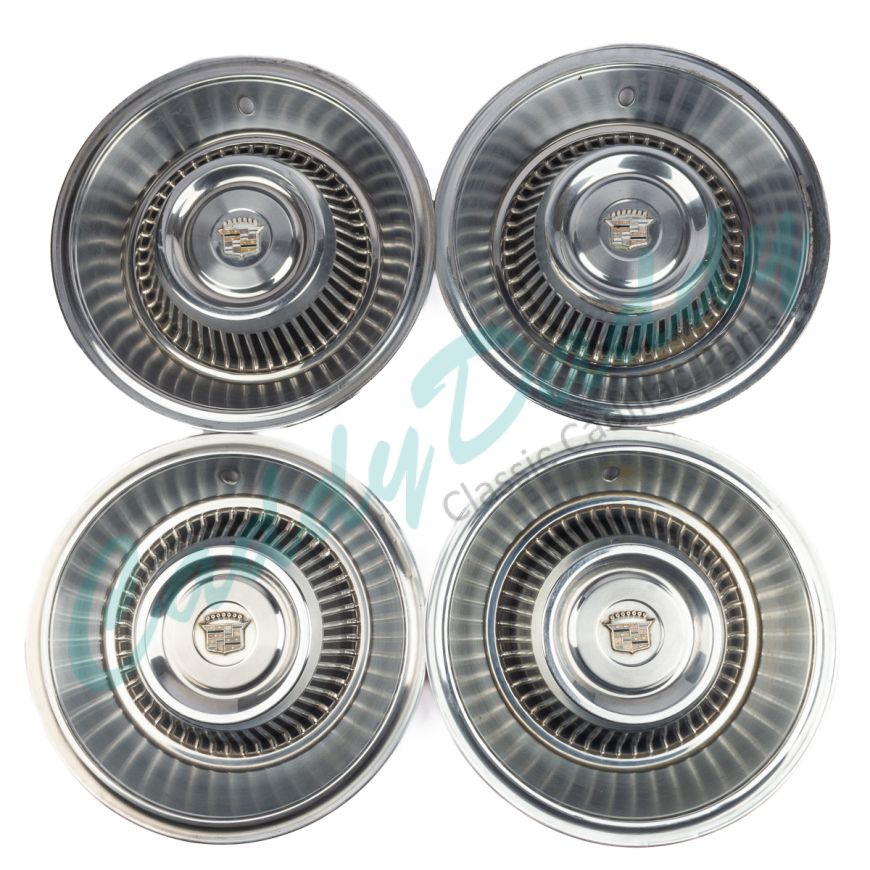 1963 1964 Cadillac Wheel Cover Hub Cap Set (4 Pieces) USED