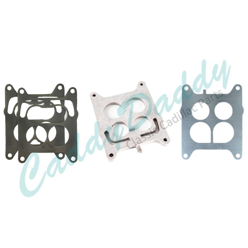 1963 1964 1965 1966 Carter AFB (See Details) Base Gasket, Insulator, And Shim Plate Carburetor Mounting Kit (4 Pieces) REPRODUCTION Free Shipping In The USA