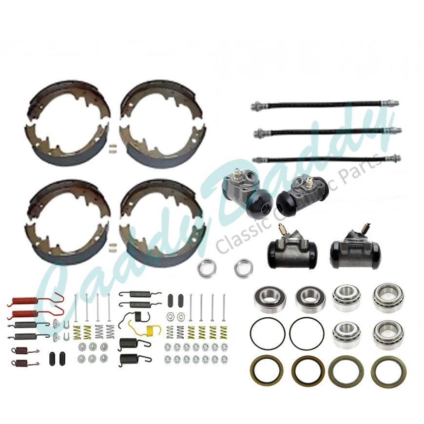 1965 1966 Cadillac (EXCEPT Series 75 Limousine and Commercial Chassis) Master Drum Brake Kit With Bearings and Seals (91 Pieces) REPRODUCTION Free Shipping In The USA