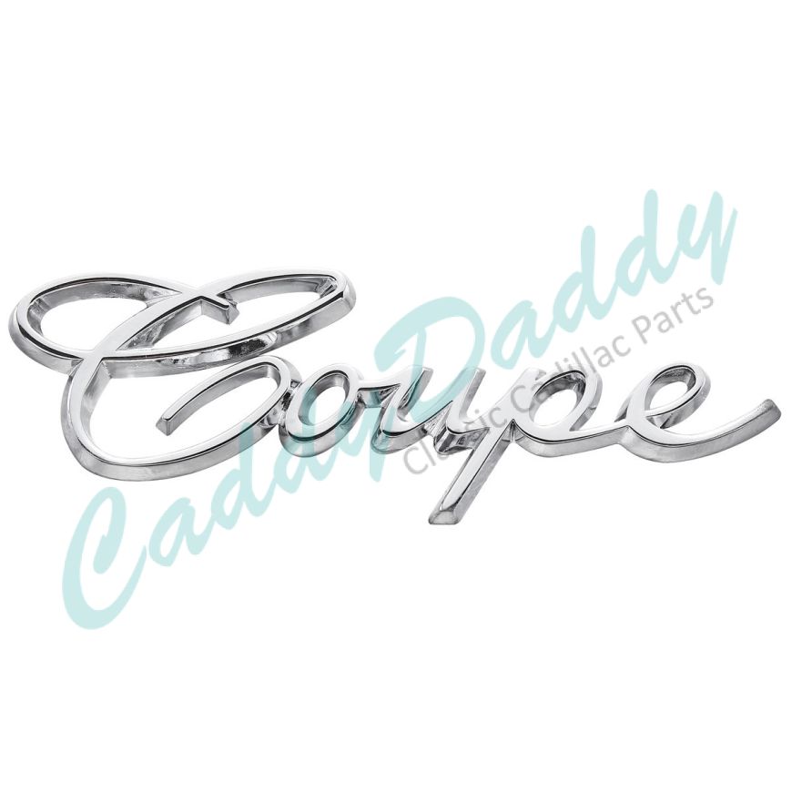 1965 1966 1967 1968 1969 1970 Cadillac Coupe DeVille "Coupe" Rear Quarter Script REPRODUCTION Free Shipping In The USA