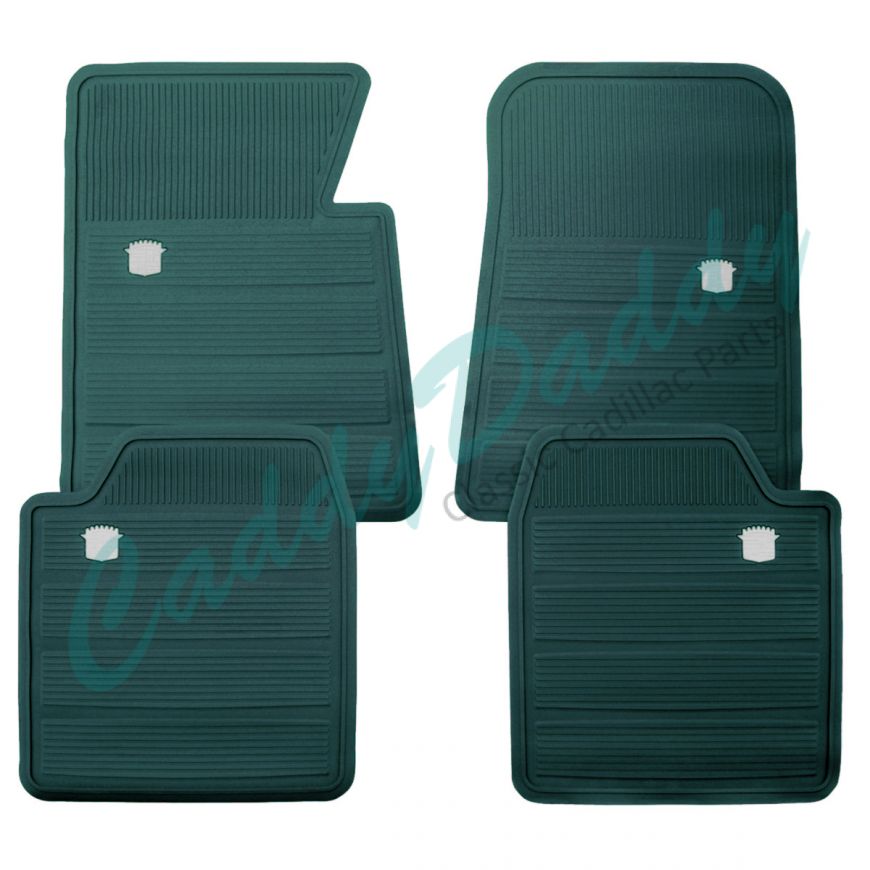 1965 1966 1967 1968 1969 1970 Cadillac Turquoise Rubber Floor Mats (4 Pieces) REPRODUCTION Free Shipping In The USA