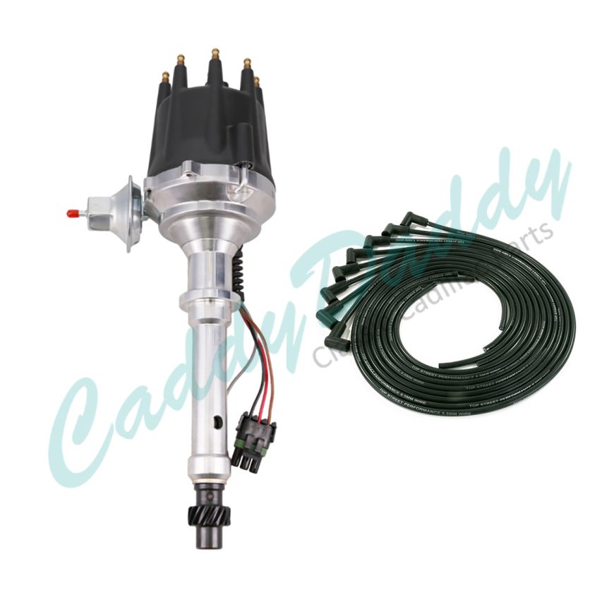 1966 1967 Cadillac (429 Engine) Electronic Upgrade Distributor With Spark Plug Wires REPRODUCTION Free Shipping In The USA