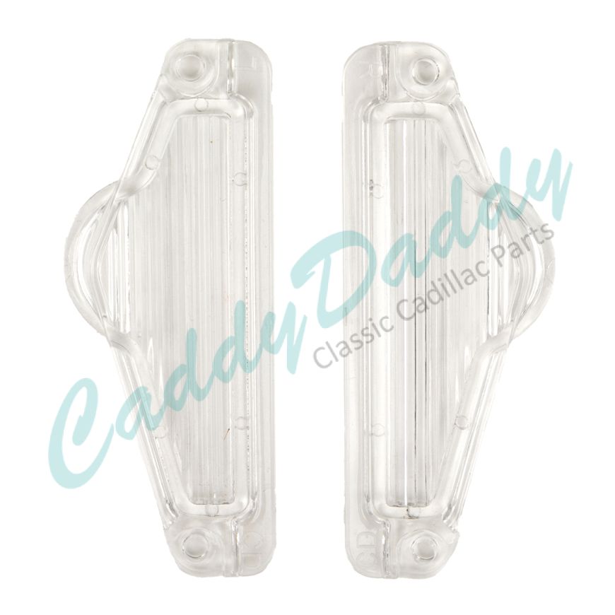 1966 Cadillac (EXCEPT Commercial Chassis) License Plate Lenses 1 Pair REPRODUCTION Free Shipping In The USA