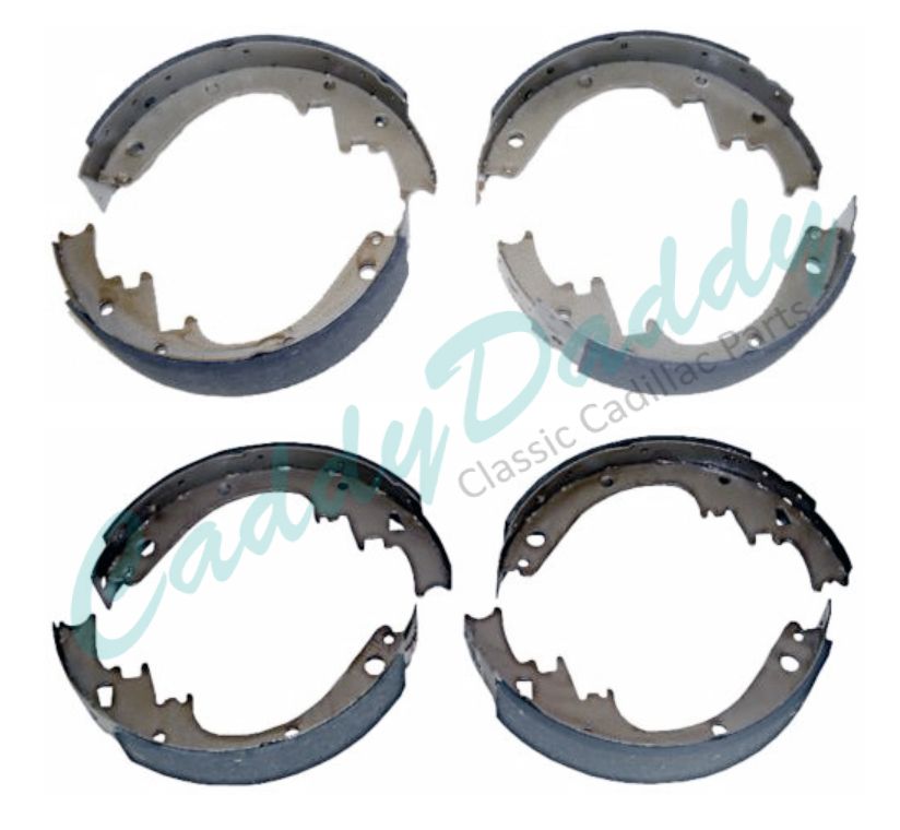 1967 1968 Cadillac Eldorado Front and Rear Brake Shoe Set (8 Pieces) REPRODUCTION Free Shipping In The USA