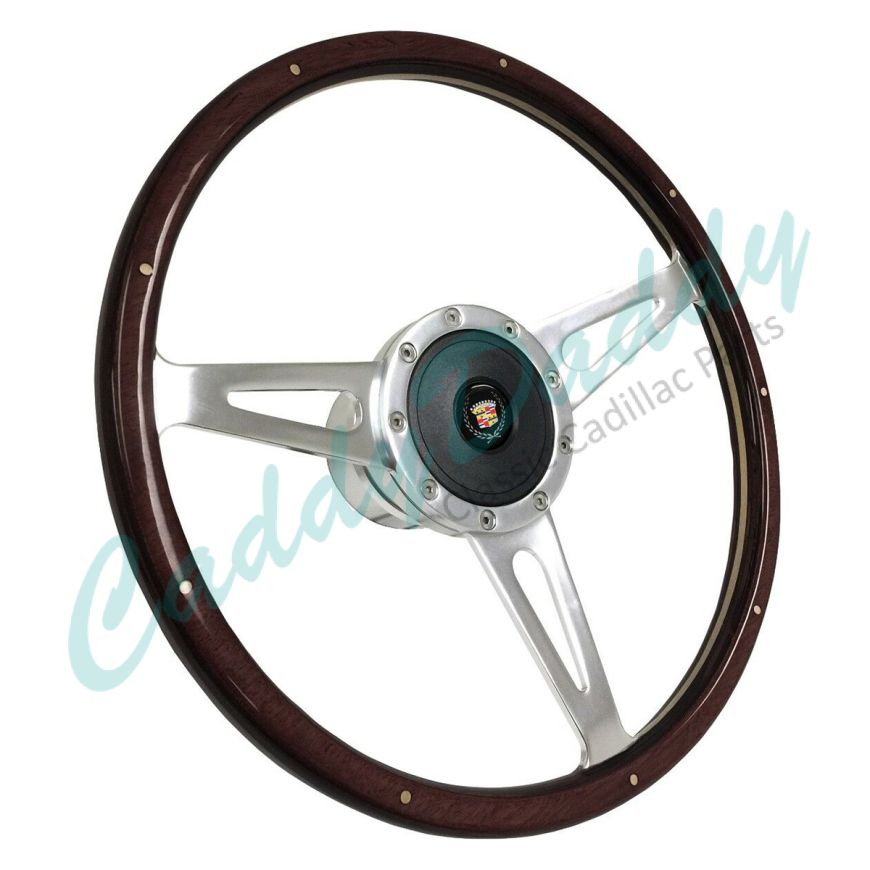 1980 1981 1982 1983 1984 1985 1986 1987 1988 1989 Cadillac Espresso Wood Grain S9 Riveted Steering Wheel Conversion Kit WITH Tilt / Telescopic REPRODUCTION Free Shipping In The USA