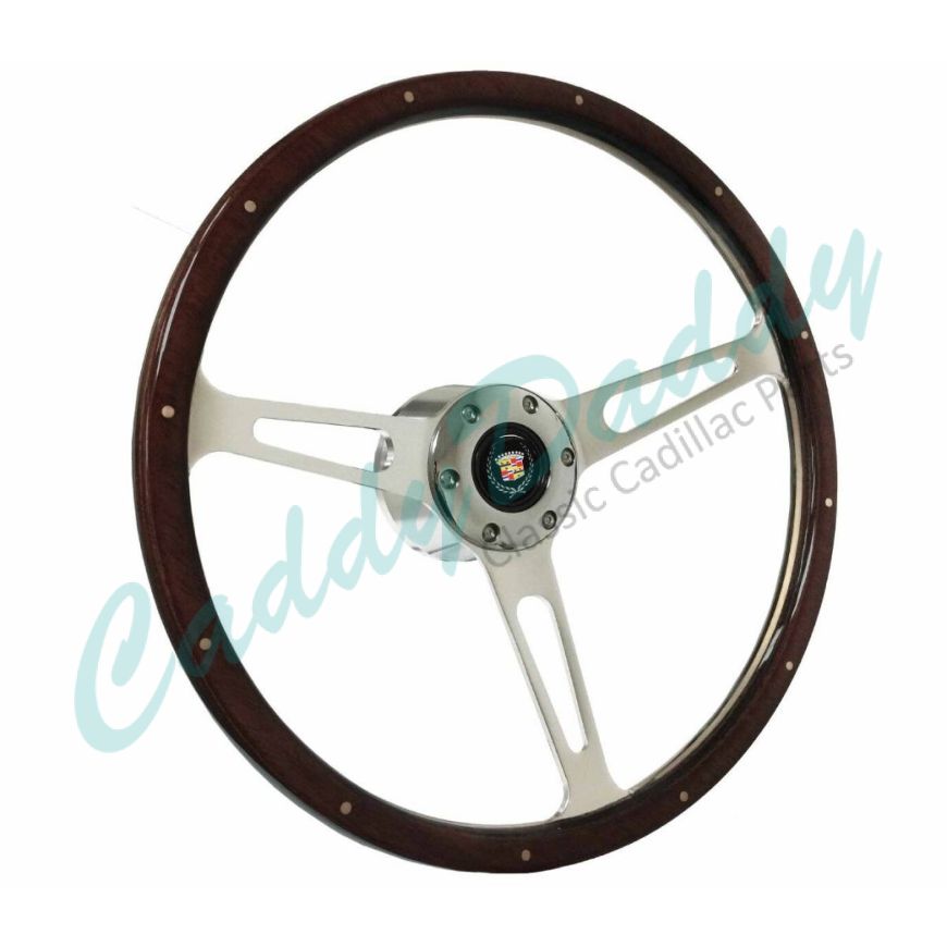 1969 1970 1971 1972 1973 1974 1975 1976 1977 1978 1979 Cadillac Espresso Wood Grain S6 Riveted Steering Wheel Conversion Kit WITH Tilt / Telescopic REPRODUCTION Free Shipping In The USA