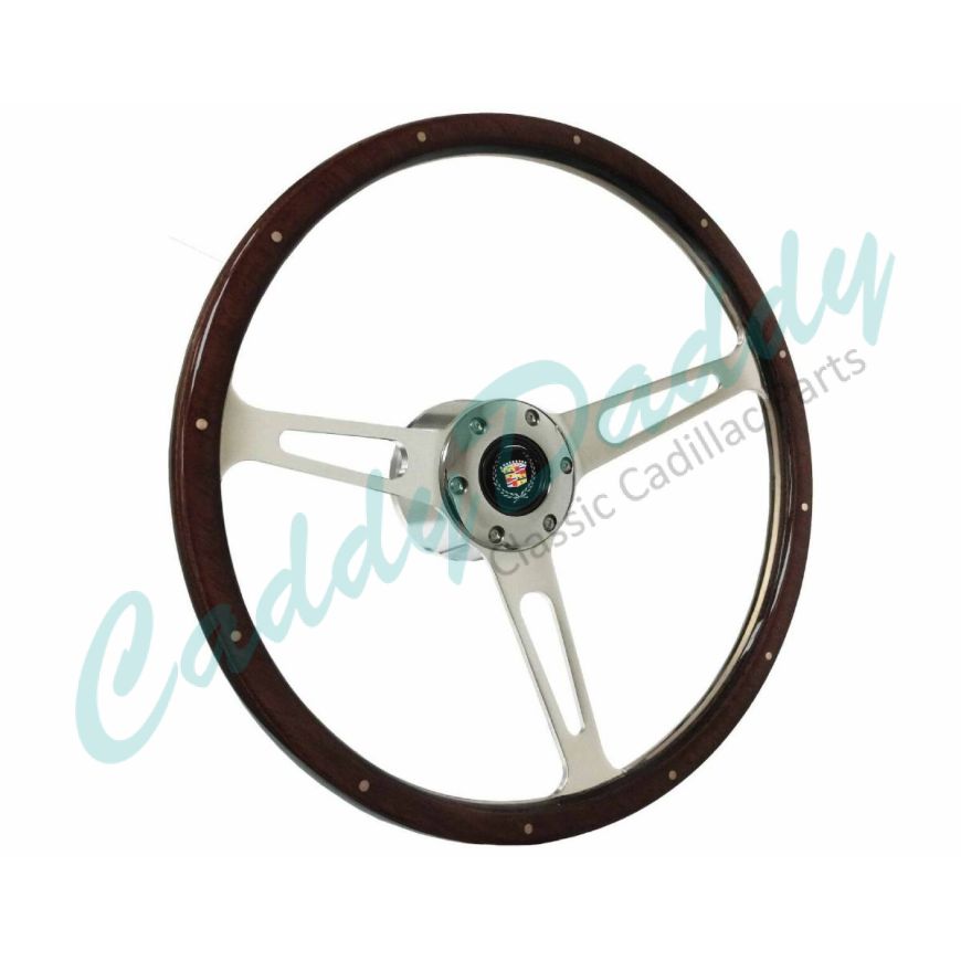 1980 1981 1982 1983 1984 1985 1986 1987 1988 1989 Cadillac Espresso Wood Grain S6 Riveted Steering Wheel Conversion Kit WITHOUT Tilt / Telescopic REPRODUCTION Free Shipping In The USA