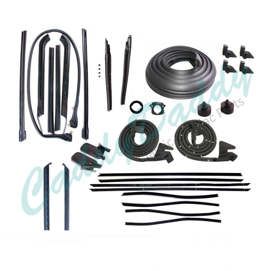 1969 Cadillac Deville Convertible Advanced Rubber Weatherstrip Kit (32 Pieces) REPRODUCTION Free Shipping In The USA 