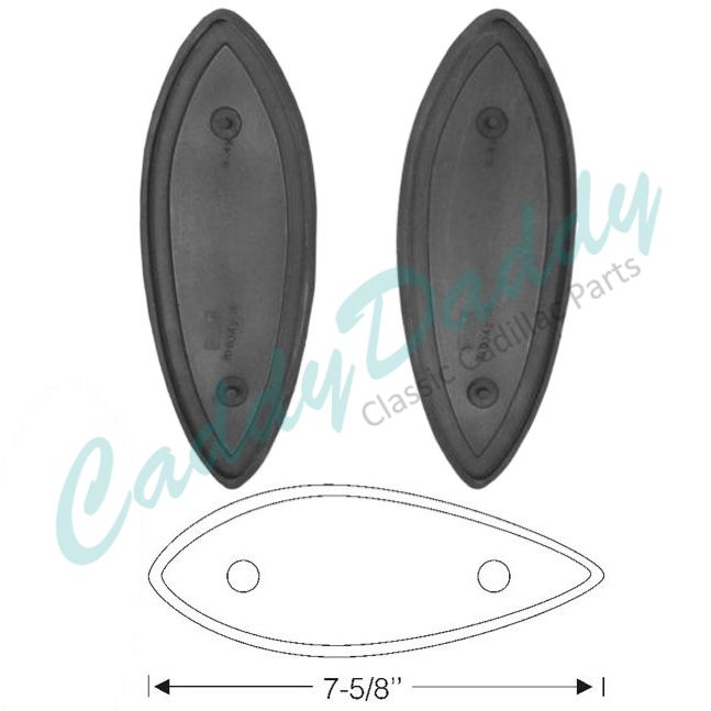 1936 Cadillac (See Details) Headlight Mounting Rubber Pads 1 Pair REPRODUCTION Free Shipping In The USA 