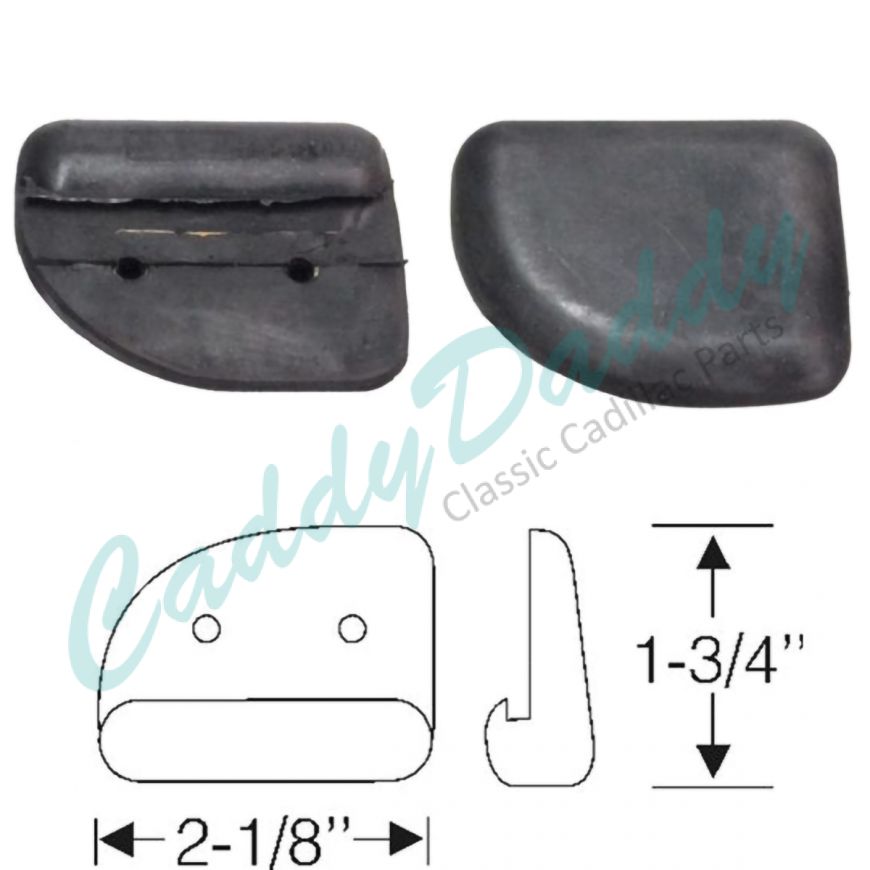 1934 1935 1936 1937 Cadillac (See Details) Hood Corner Rubber Pad 1 Pair REPRODUCTION Free Shipping In The USA 