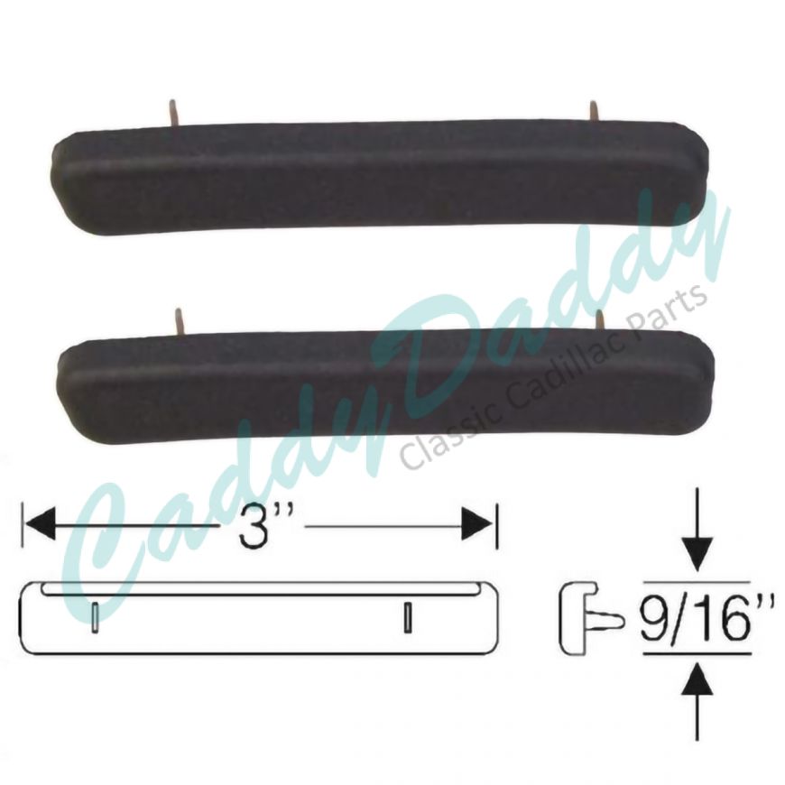 1936 1937 Cadillac (See Details) Rear Rubber Hood Corner Pads 1 Pair REPRODUCTION Free Shipping In The USA 