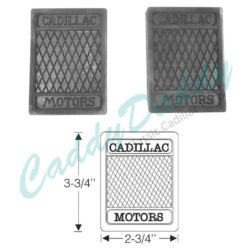 1936 1937 1938 1939 1940 Cadillac Rubber Pedal Pads 1 Pair REPRODUCTION Free Shipping In The USA