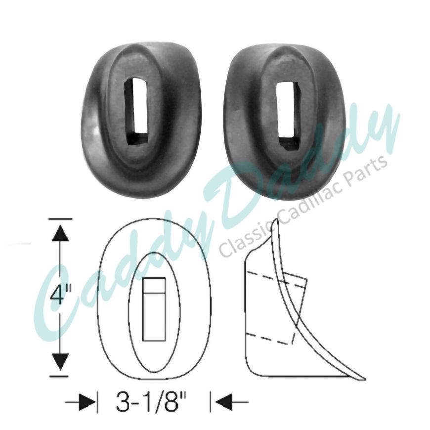 1938 1939 1940 Cadillac (See Details) Bumper Rubber Grommets 1 Pair REPRODUCTION Free Shipping In The USA 