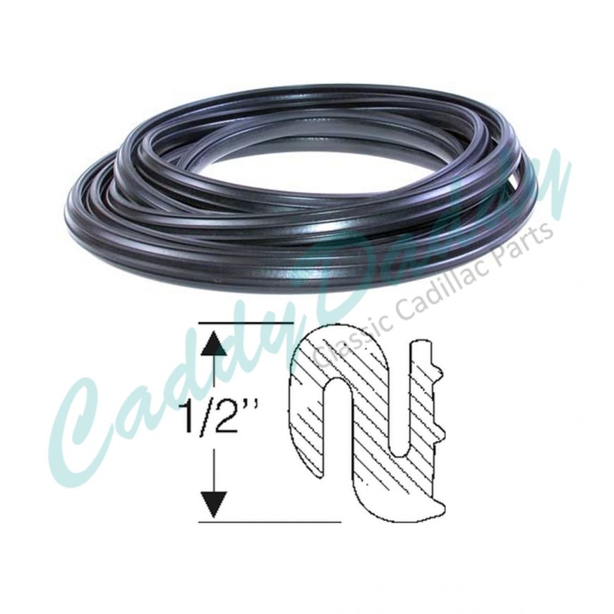 1941 1942 1946 1947 1948 Cadillac 12-Foot Window Pinchweld Seal Rubber Weatherstrip REPRODUCTION Free Shipping In The USA