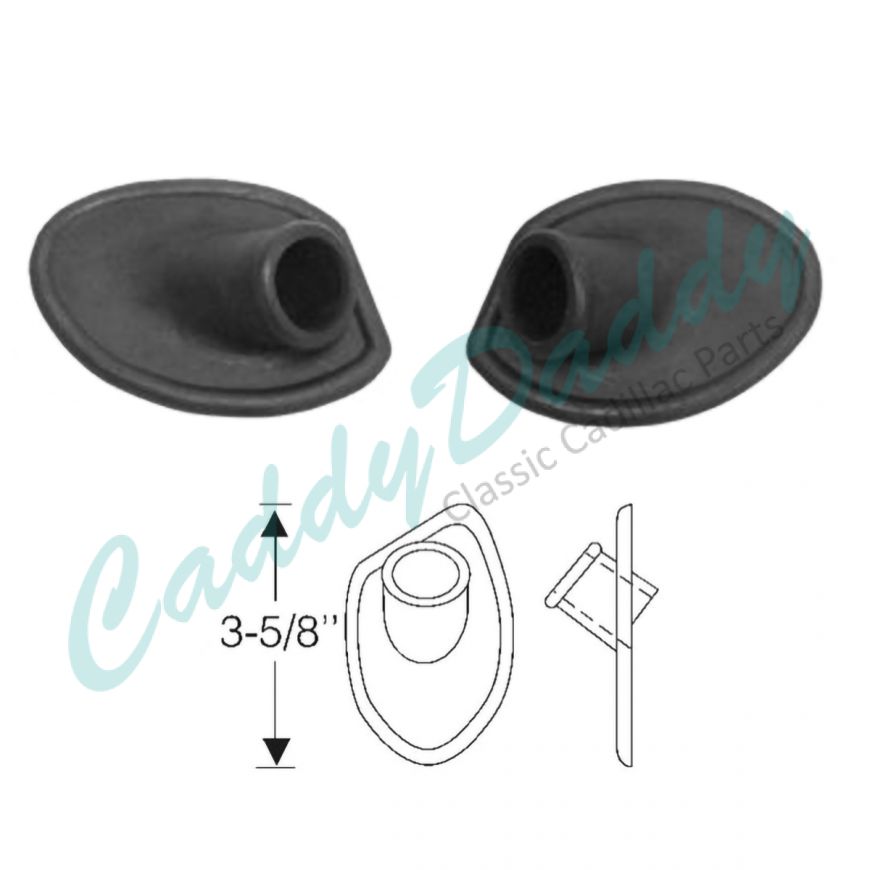 1935 1936 Cadillac (See Details) Side Mount Spare Wheel Rubber Grommets 1 Pair REPRODUCTION Free Shipping In The USA 