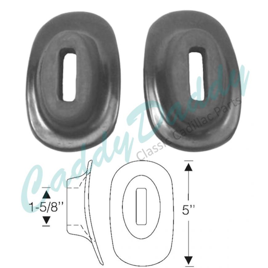 1937 1938 1939 1940 Cadillac (See Details) Rubber Bumper Grommets 1 Pair REPRODUCTION Free Shipping In The USA 