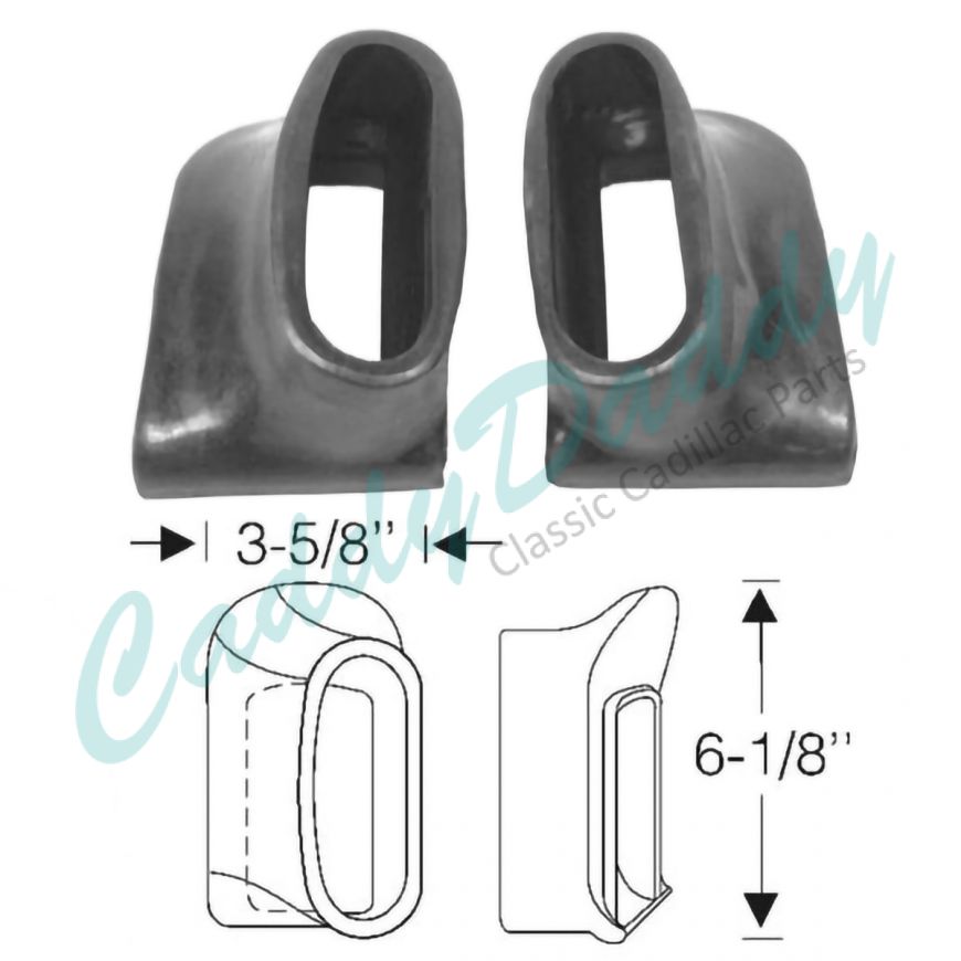 1936 1937 Cadillac Series 75 and Series 85 Rear Rubber Bumper Grommets 1 Pair REPRODUCTION Free Shipping In The USA