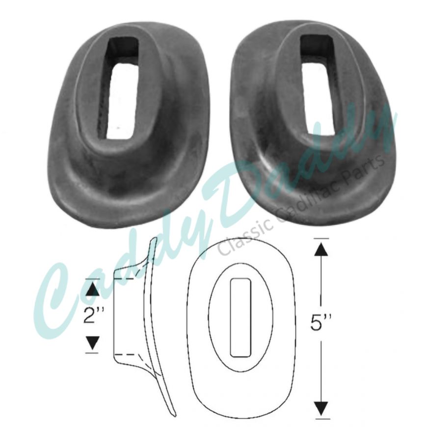 1936 Cadillac (See Details) Front Bumper Rubber Grommets 1 Pair REPRODUCTION Free Shipping In The USA 