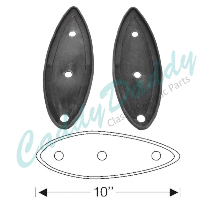 1937 Cadillac LaSalle and Series 60 Tail Light Rubber Mounting Pads 1 Pair REPRODUCTION Free Shipping In The USA 