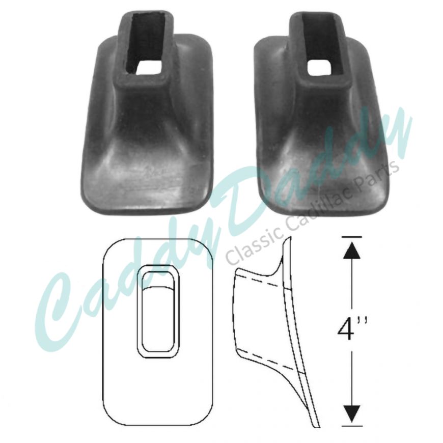 1937 1938 Cadillac (See Details) Rear Bumper Rubber Grommets 1 Pair REPRODUCTION Free Shipping In The USA 