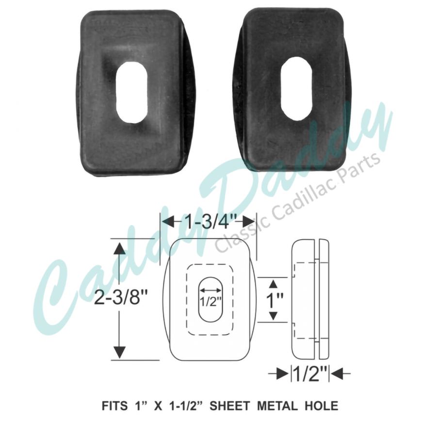 1937 1938 1939 1940 Cadillac Brake And Clutch Shank Rubber Grommets 1 Pair REPRODUCTION Free Shipping In The USA 