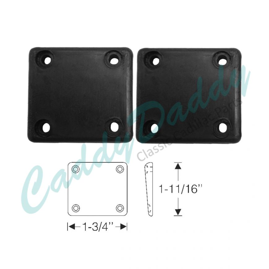 1937 1938 1939 1940 1941 1942 1946 1947 1948 1949 1950 1951 1952 1953 1954 Cadillac 2-Door (See Details) Door Side Rubber Bumper 1 Pair REPRODUCTION Free Shipping In The USA