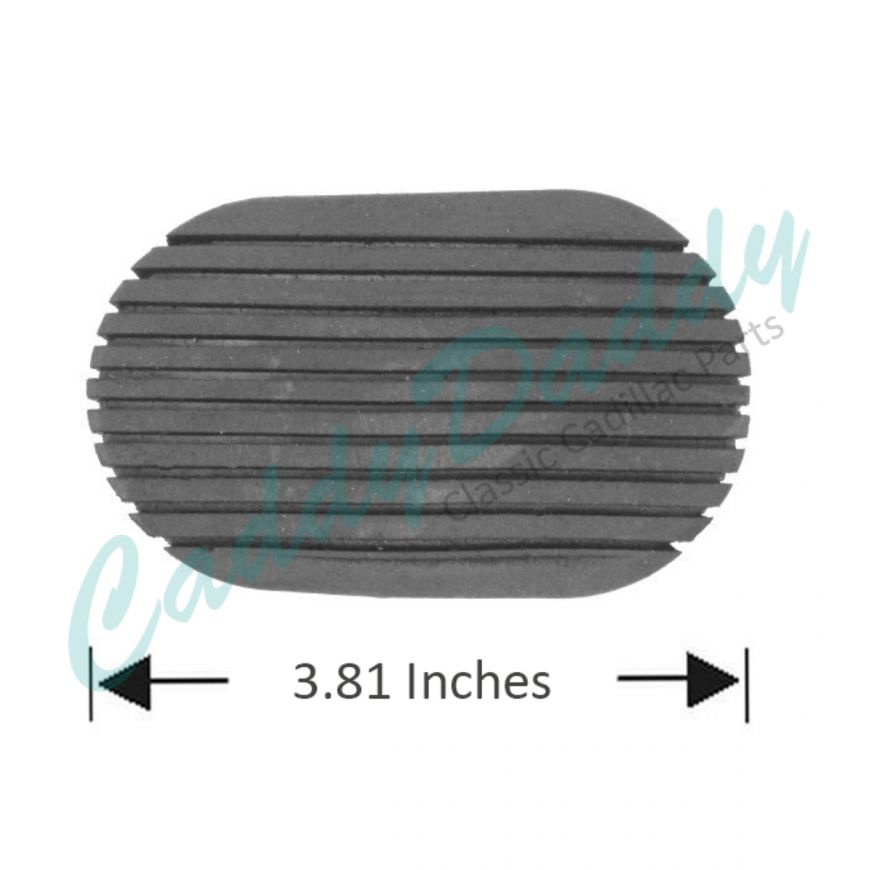 1941 1942 1946 1947 1948 1949 1950 1951 1952 1953 Cadillac Black Brake And Clutch Pedal Rubber Pad REPRODUCTION Free Shipping In The USA