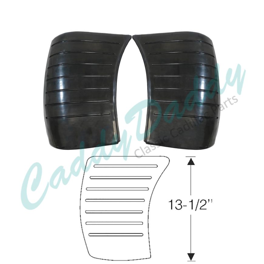 1941 Cadillac Series 62 Rear Fender Rubber Gravel Shields 1 Pair REPRODUCTION Free Shipping In The USA
