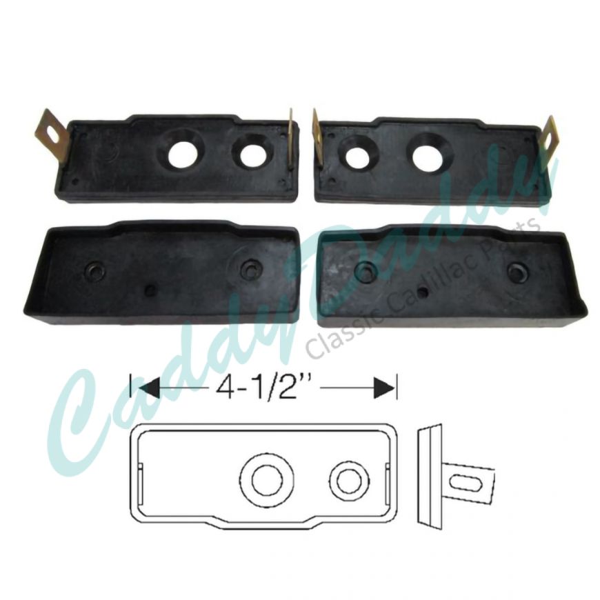 1940 1941 Cadillac and LaSalle 4-Door Convertible (See Details) Detachable Center Post Rubber Pads (4 Pieces) REPRODUCTION Free Shipping In The USA