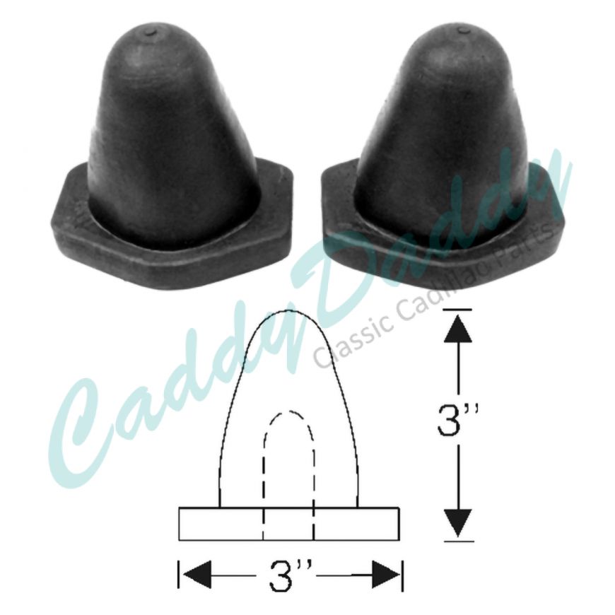 1937 1938 1939 1940 Cadillac (See Details) Front Rubber Spring Bumpers 1 Pair REPRODUCTION Free Shipping In The USA 