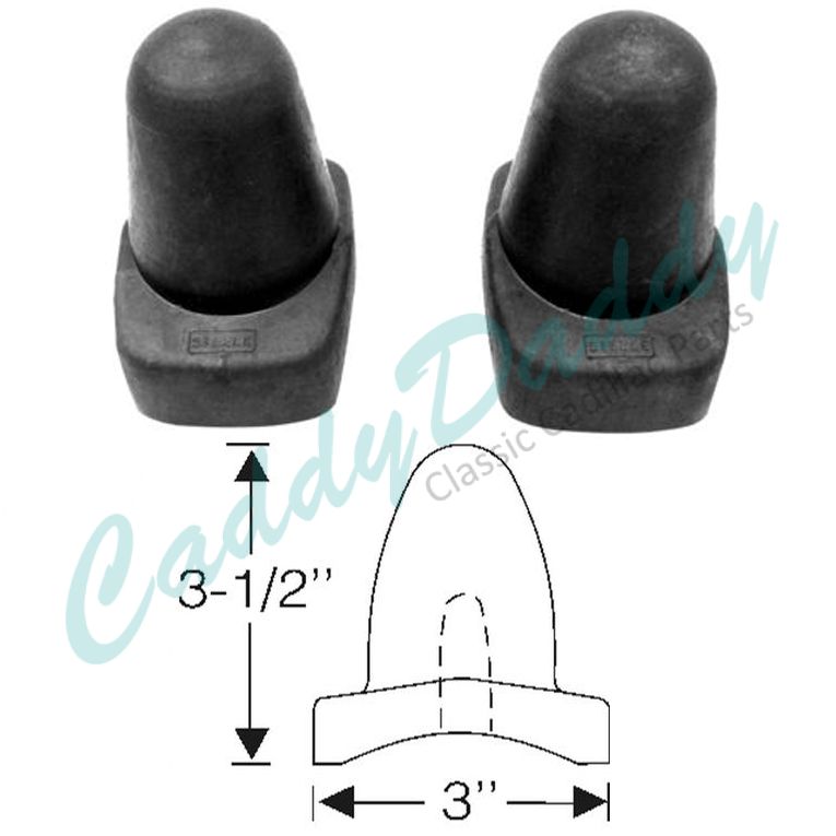 1935 1936 1937 1938 1939 1940 Cadillac (See Details) Rear Axle Spring Bumper Rubber Pads 1 Pair REPRODUCTION Free Shipping In The USA 