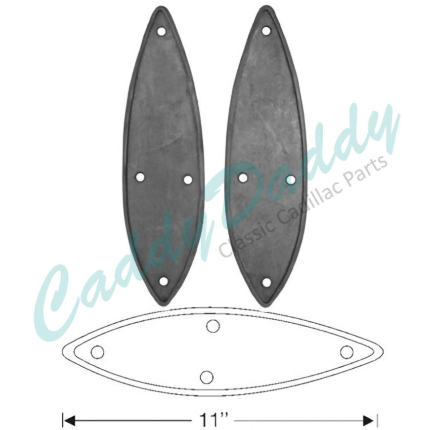 1934 1935 1936 1937 Cadillac (See Details) Rubber Headlight Mounting Pads 1 Pair REPRODUCTION Free Shipping In The USA