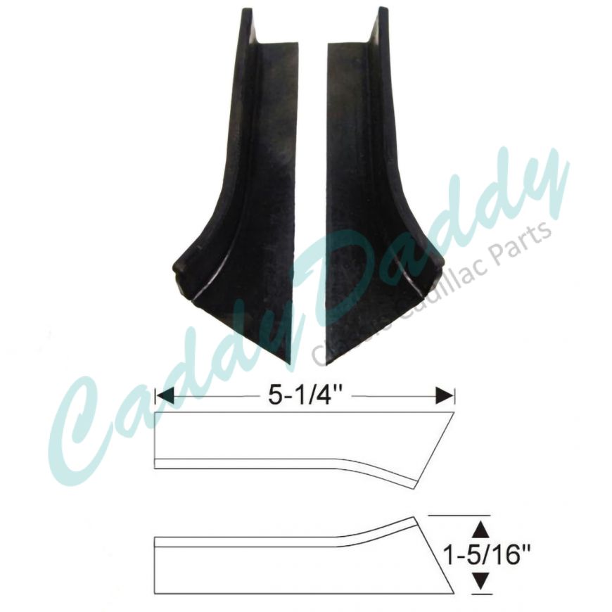 1937 1938 Cadillac (See Details) Rumbleseat Rubber Weatherstrips 1 Pair REPRODUCTION Free Shipping In The USA 