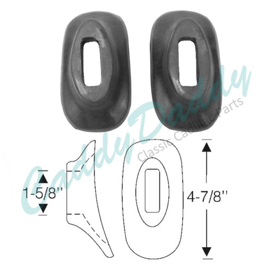 1939 1940 Cadillac (See Details) Front Bumper Rubber Grommets 1 Pair REPRODUCTION Free Shipping In The USA 