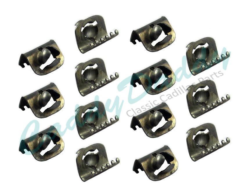 1937 1938 1939 Cadillac Door Edge Weatherstrip Clips Set (14 Pieces) REPRODUCTION Free Shipping In The USA
