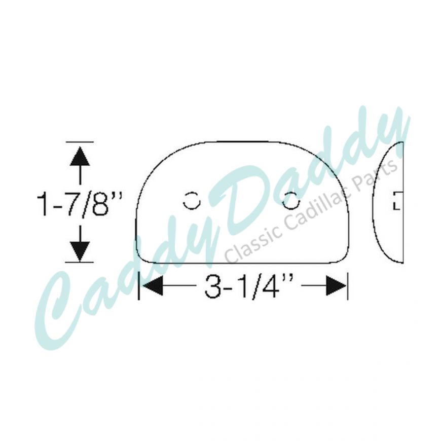 1934 1935 1936 1937 Cadillac (See Details) Hood Center Rubber Protectors 1 Pair REPRODUCTION Free Shipping In The USA 