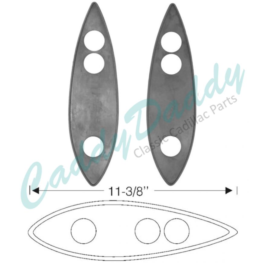 1934 1935 1936 1937 Cadillac Headlight Mounting Rubber Pads 1 Pair REPRODUCTION Free Shipping In The USA 