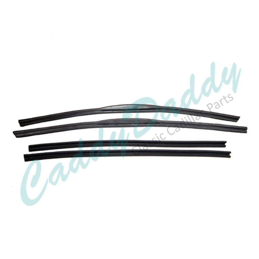 1949 Cadillac Series 62 2-Door Hardtop Roof Rail Rubber Weatherstrip Set  (4 Pieces) REPRODUCTION Free Shipping In The USA