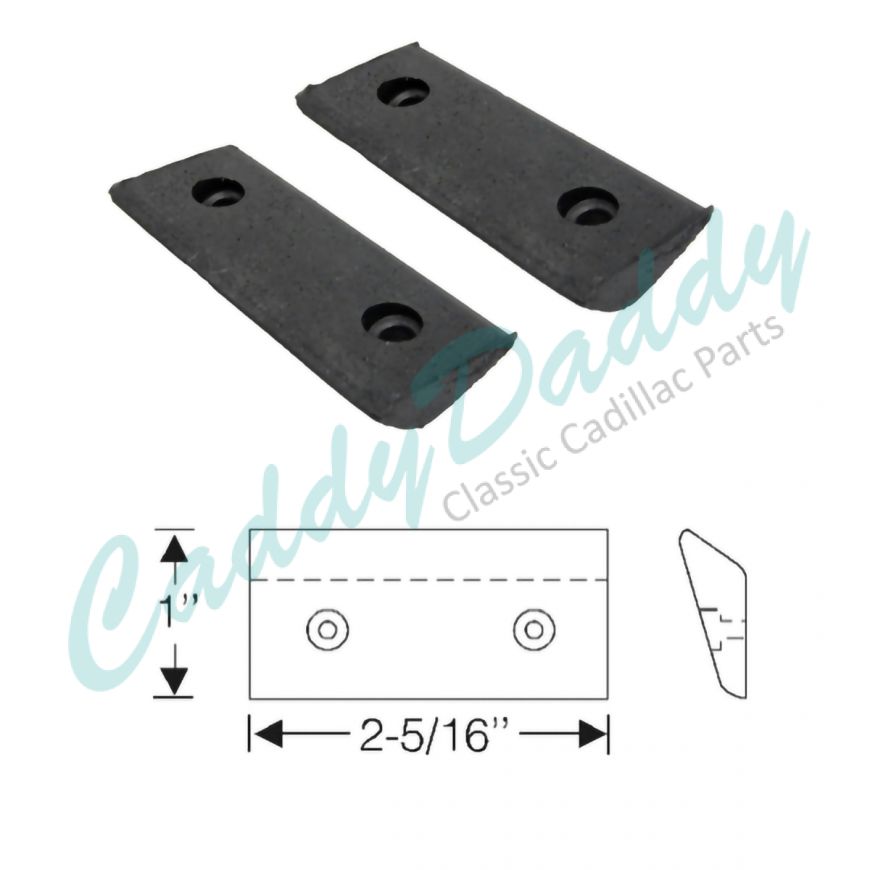 1937 1938 Cadillac Convertible (See Details) Front Door Upper Hinge Rubber Weatherstrips 1 Pair REPRODUCTION Free Shipping In The USA