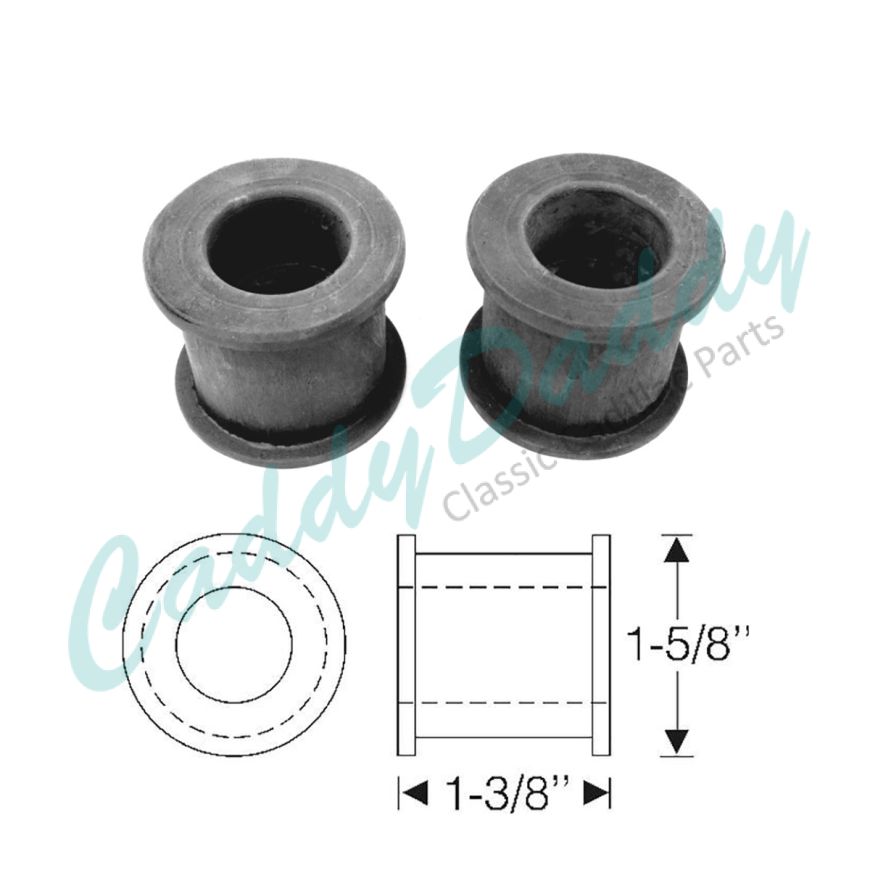 1939 Cadillac (See Details) Front Lower Suspension Arm Inner Rubber Bushings 1 Pair REPRODUCTION Free Shipping In The USA