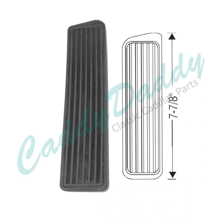 1940 Cadillac Black Accelerator Pedal Rubber Pad REPRODUCTION Free Shipping In The USA 