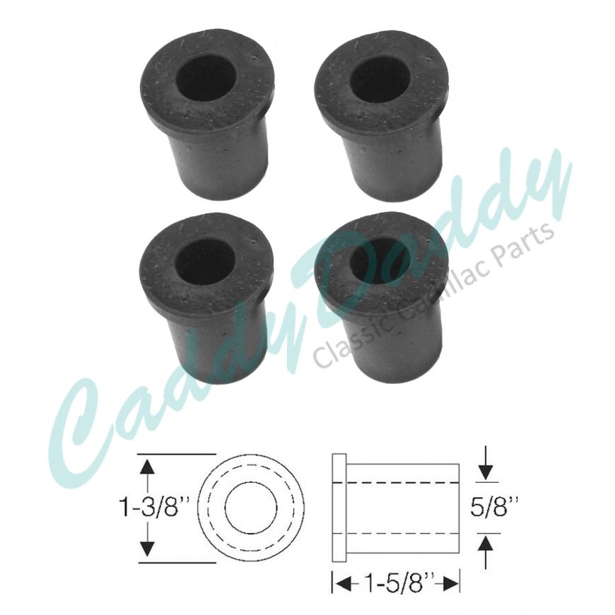 1950 1951 1952 1953 Cadillac Upper Rear Leaf Spring Shackle Bushings Set (4 Pieces) REPRODUCTION Free Shipping In The USA