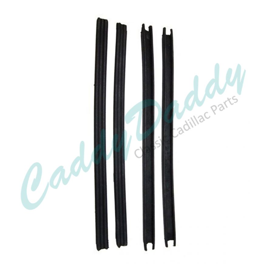 1948 1949 Cadillac Series 61 And Series 62 2-Door Coupe Rear Window Rubber Division Bar Seal Set (4 Pieces) REPRODUCTION Free Shipping In The USA