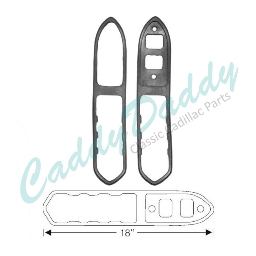 1942 1946 1947 Cadillac (EXCEPT Series 75 Limousine) Tail Light Rubber Mounting Pads 1 Pair REPRODUCTION Free Shipping In The USA 