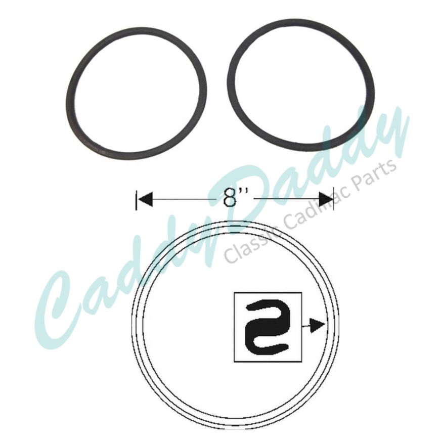 1948 1949 1950 1951 Cadillac (See Details) Headlight Door To Lens Rubber Weatherstrips 1 Pair REPRODUCTION Free Shipping In The USA1948 1949 1950 1951 Cadillac (See Details) Headlight Door To Lens Rubber Weatherstrips 1 Pair REPRODUCTION Free Shipping In 