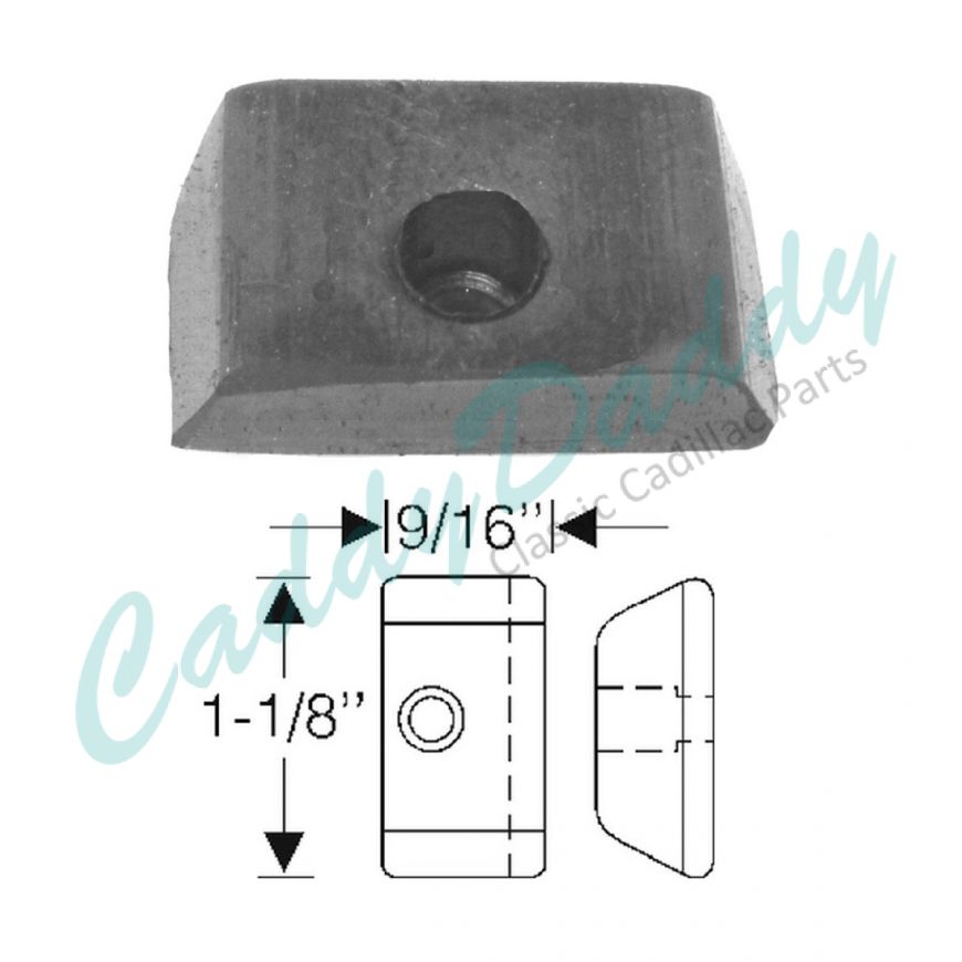 1957 1958 Cadillac Eldorado Brougham Door Lock Striker Plate Bumper REPRODUCTION Free Shipping In The USA