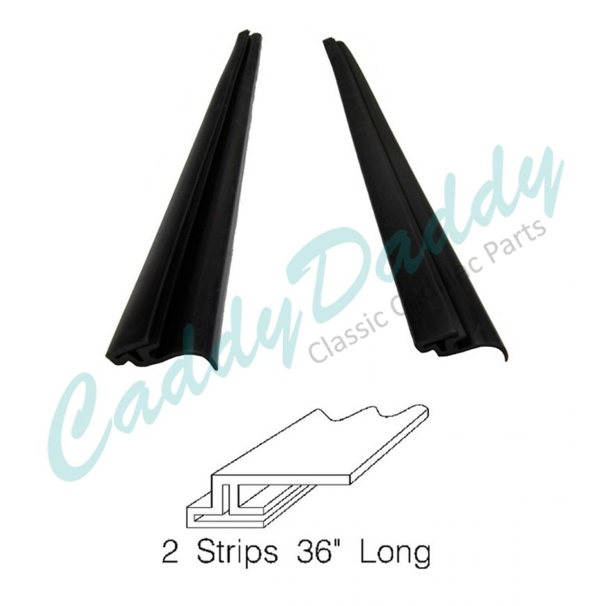1957 1958 Cadillac Eldorado Brougham Hood To Fender Rubber Weatherstrips 1 Pair REPRODUCTION Free Shipping In The USA