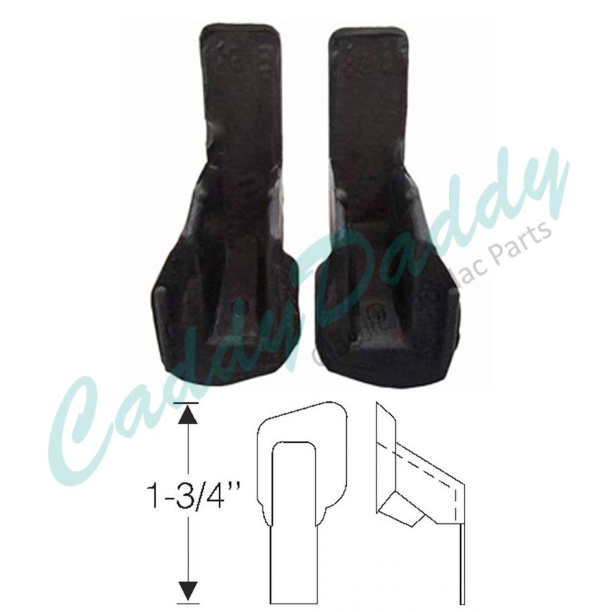 1959 1960 Cadillac (See Details) Vent Top Rubber Tips 1 Pair REPRODUCTION Free Shipping In The USA